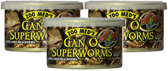 Zoo Med Can O' SuperWorms can, convenient shelf-stable snack for large reptiles