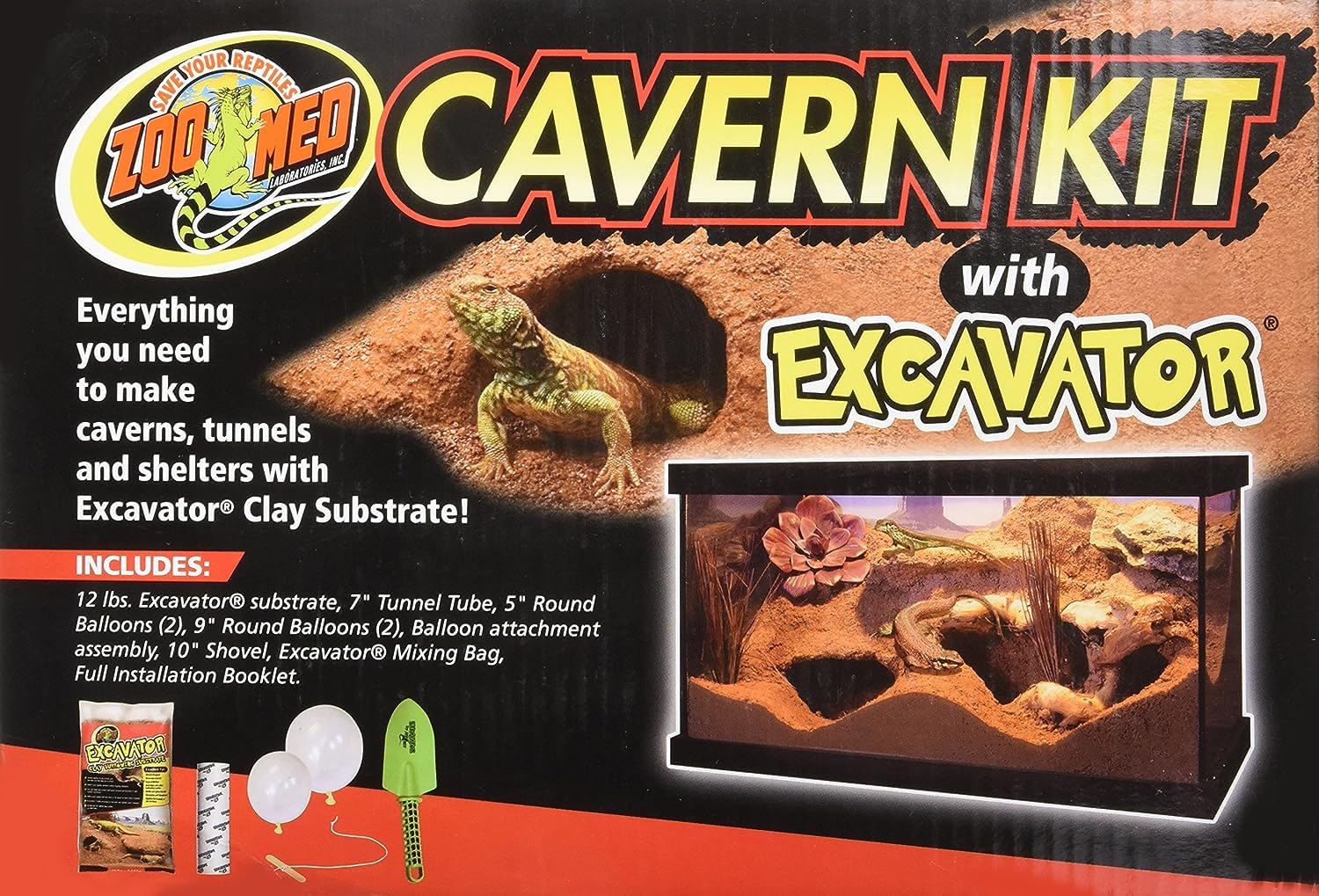 Zoo Med Cavern Kit Excavator substrate mix for custom tunnel construction