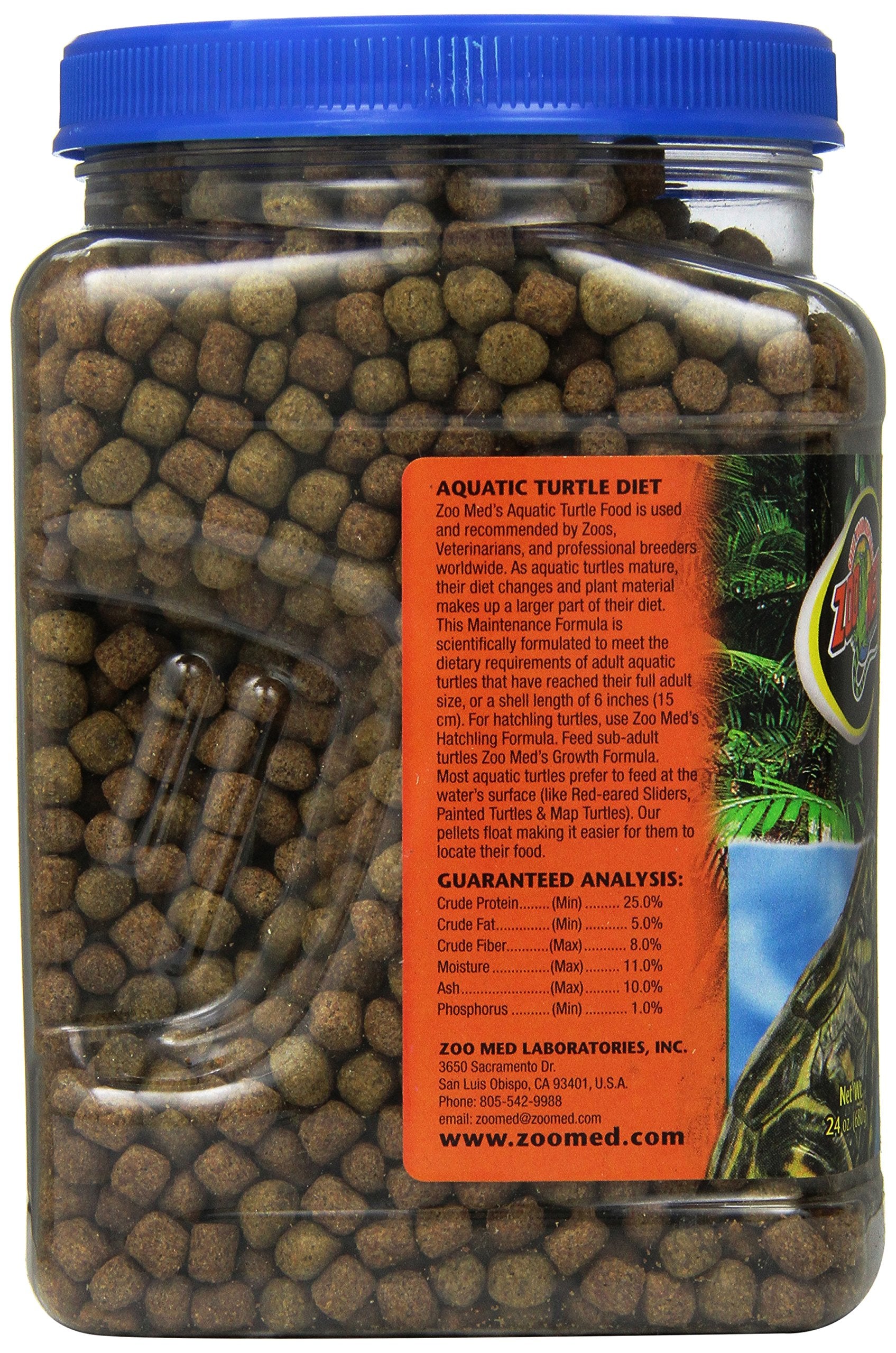 Zoo Med Natural Aquatic Turtle Food growth pellets support juvenile development
