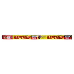 Zoo Med ReptiSun 10.0 HO T5 UVB lamp in a large habitat for stronger UVB exposure.
