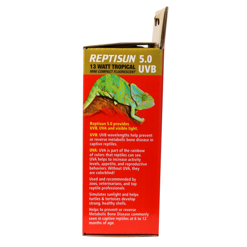 Zoo Med ReptiSun 5.0 Mini 13W long-lasting lighting for reliable basking