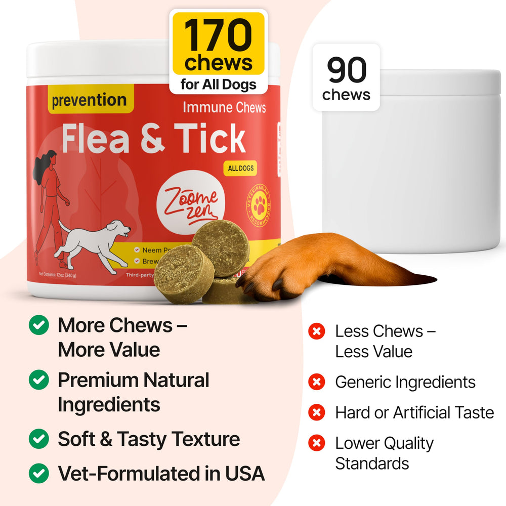 ZOOMEZEN 170-count pack—long-lasting flea and tick defense for dogs.