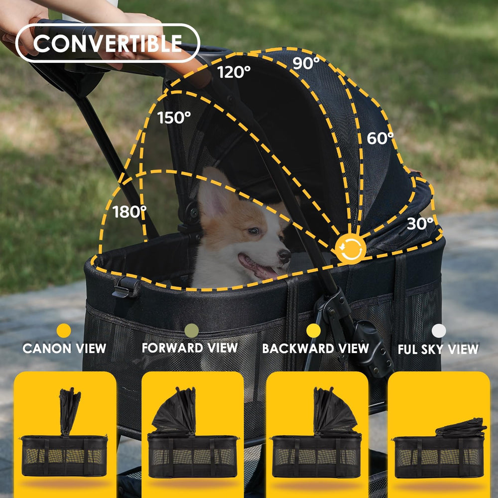 Zoosky removable carrier becomes cozy pet house during travel.