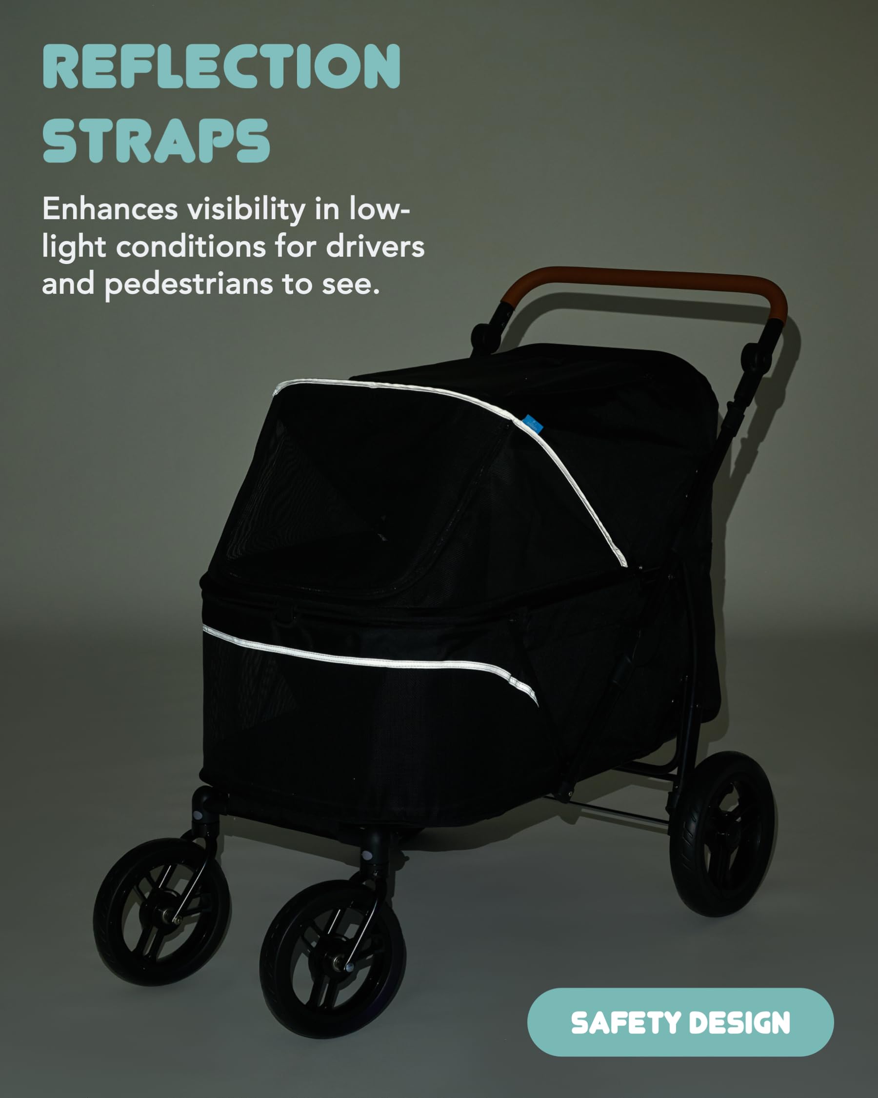 Zoosky foldable design fits compact trunks for travel.