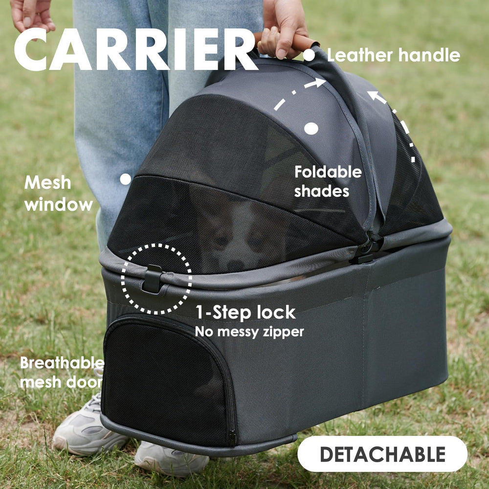 Zoosky waterproof pad and durable oxford fabric simplify cleaning.