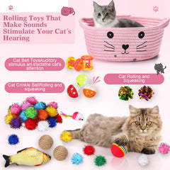 Zopeal plush fish and mice add variety for indoor cats.