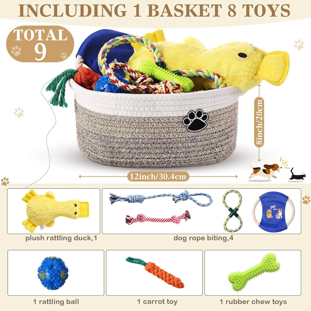 Zopeal plush rattling duck adds interactive fun during fetch and play.