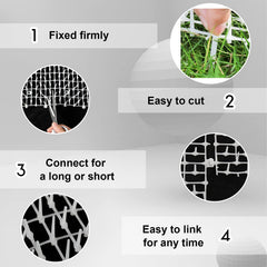 Zopeal spiked mat used outdoors on a garden path to guide pet behavior.