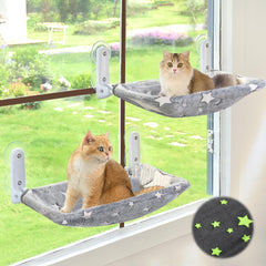 Zoratoo 2PC glow stars bed, cozy resting spot for indoor cats.