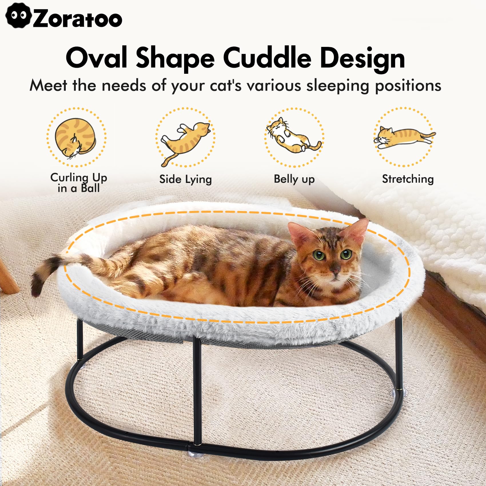Zoratoo 8-inch elevated bed keeps pets off dirty floors