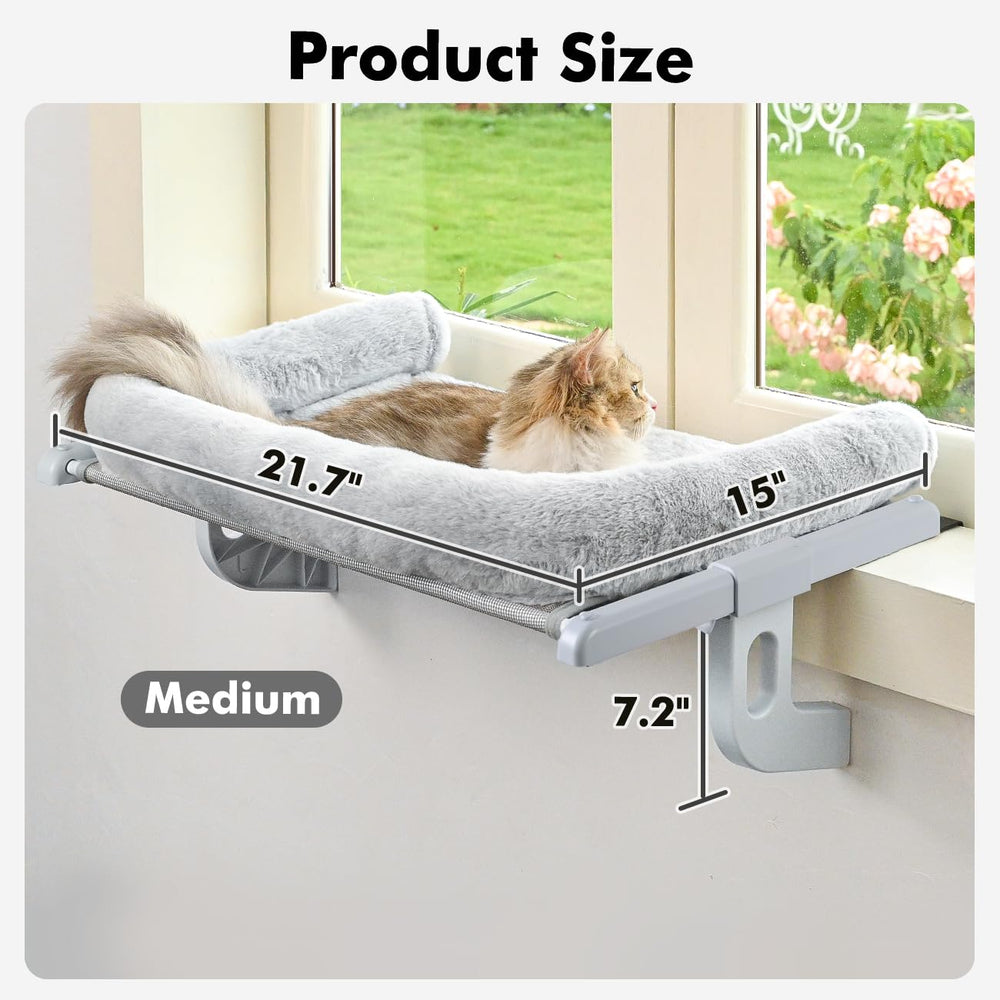 Zoratoo bedside perch creates private space for cat and owner bonding.
