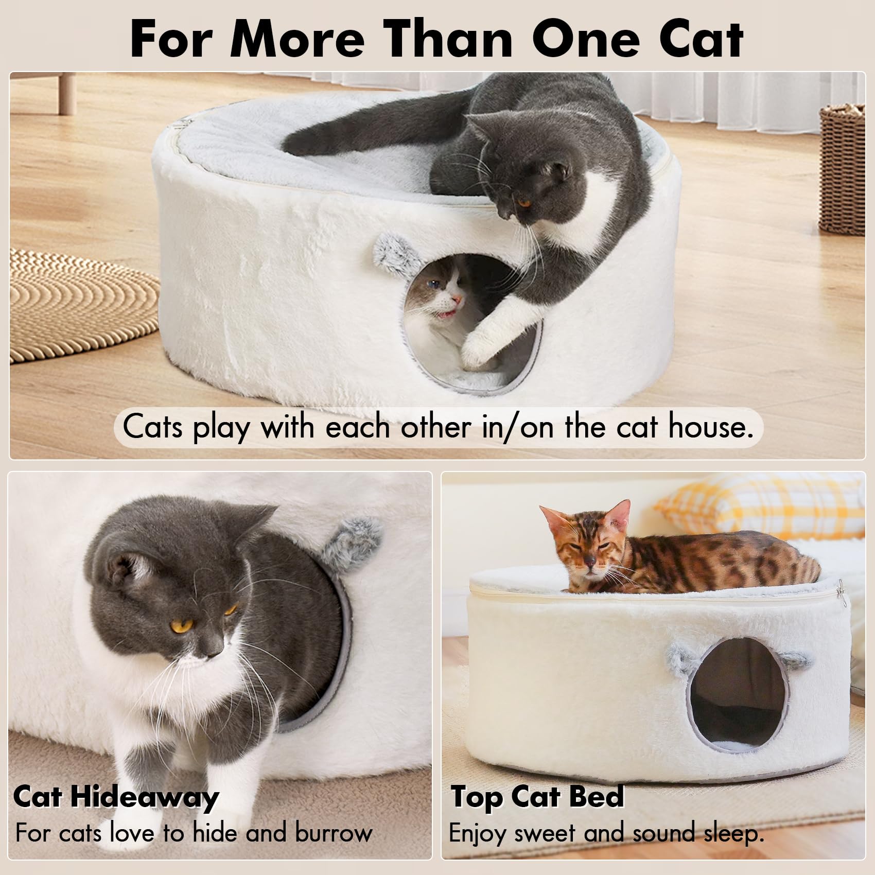 Zoratoo cat bed hammock sleeping area supports relaxed lounging and warm naps.