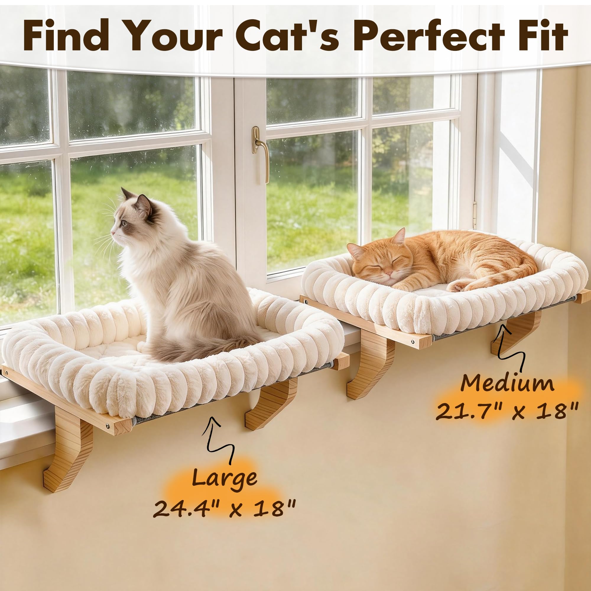 Premium cotton-filled bolster with furry cover for snuggle comfort.