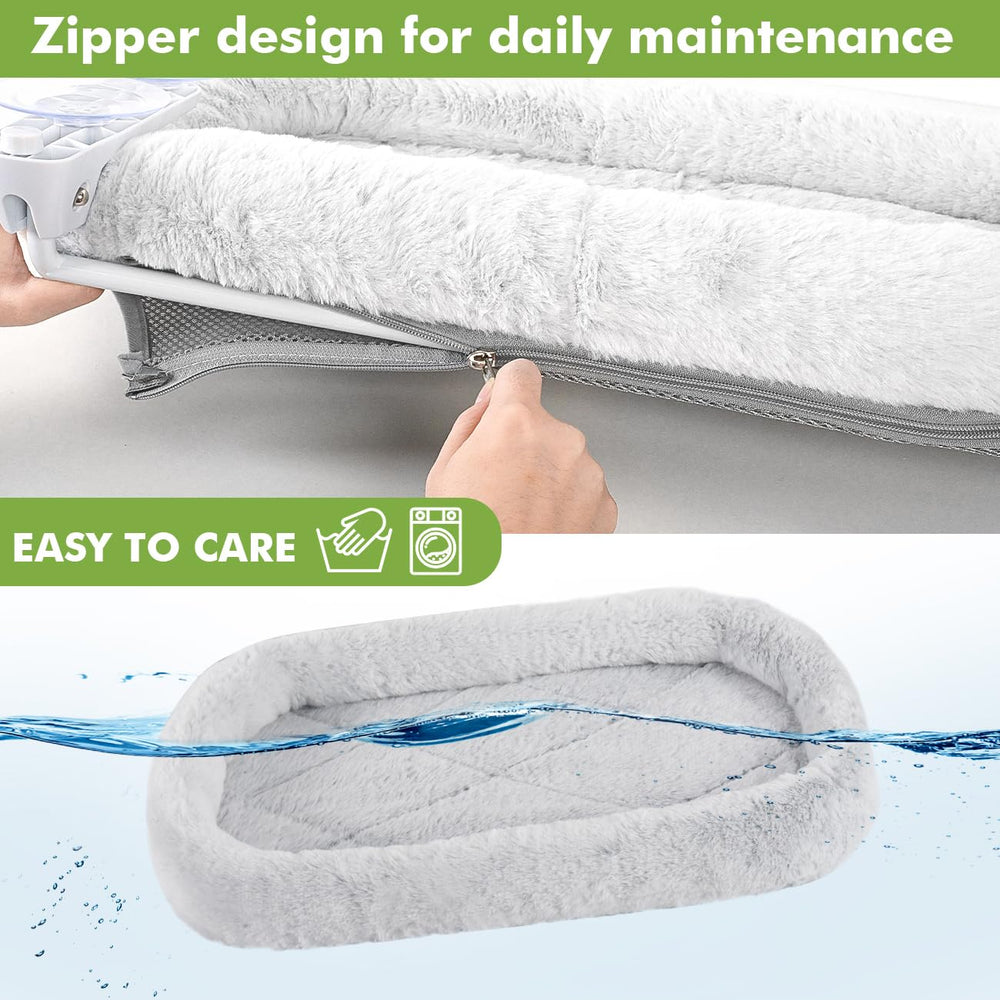 Zoratoo cushion bed with bolster offers secure, cozy rests