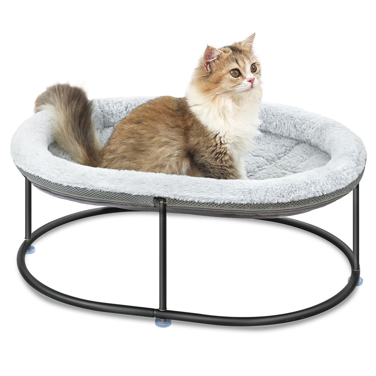 Zoratoo elevated cat hammock with oval shape for comfortable lounging