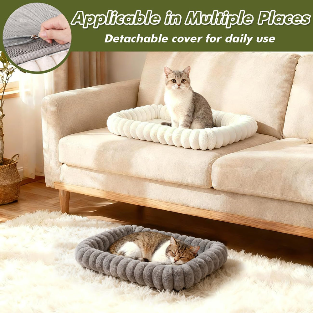 Removable zipper cover is machine washable for simple cleaning.