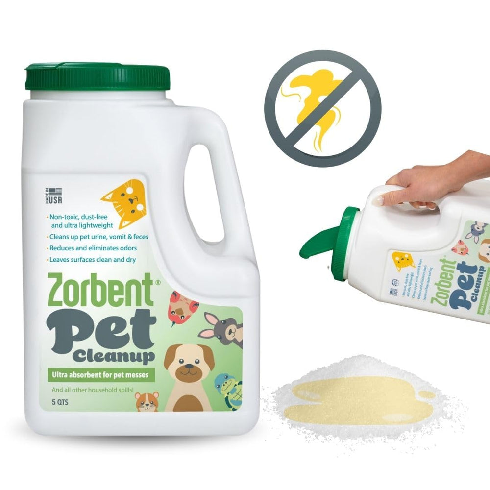 Zorbent Pet Cleanup USA-made bottle highlights safe, proactive cleaning
