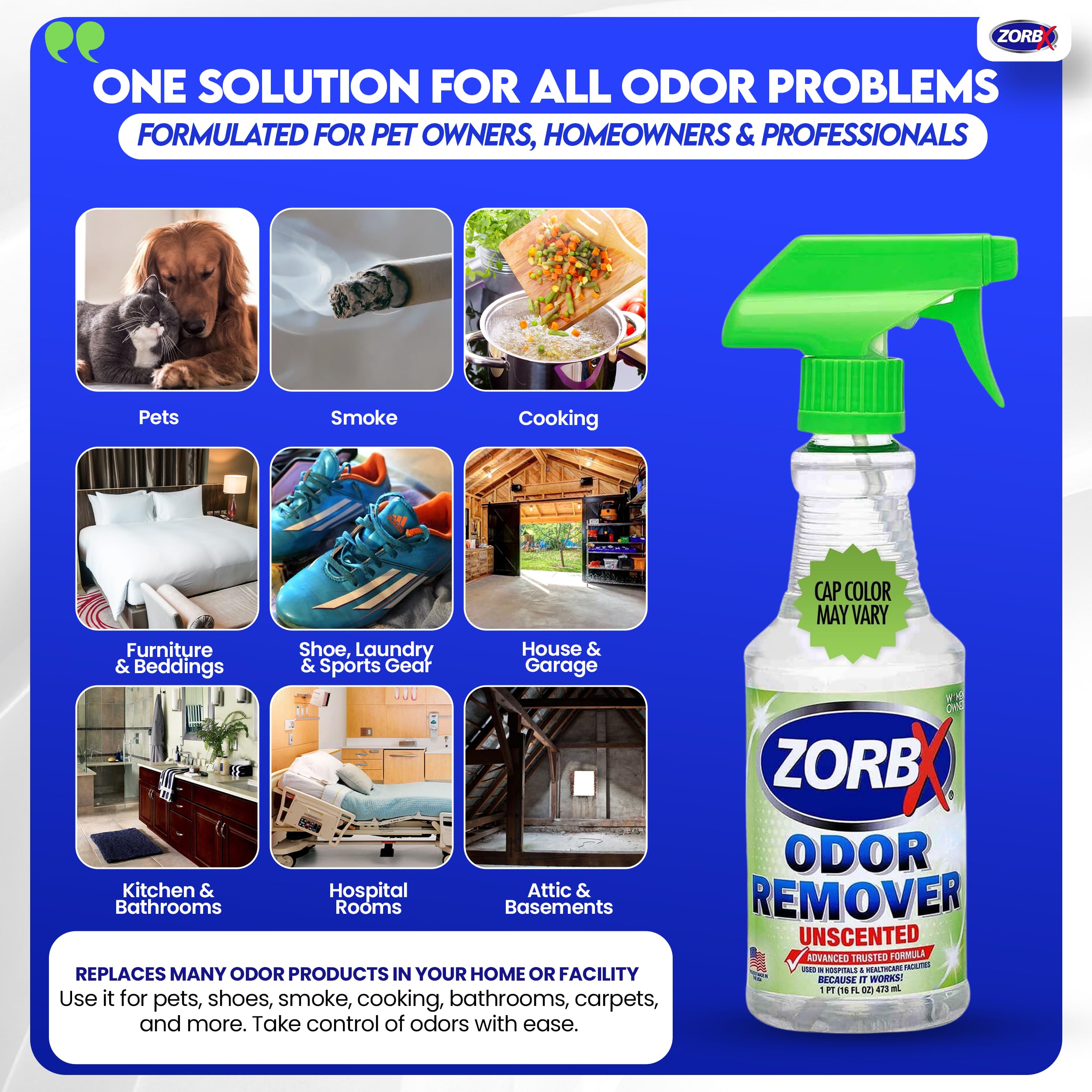 ZORBX 16oz pack highlights versatile size for home and facility use