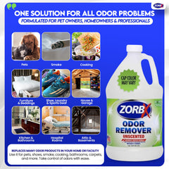 ZORBX unscented odor eliminator bottle used in car keeps cabin fresh