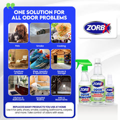 ZORBX unscented odor remover 32oz refill for larger spaces