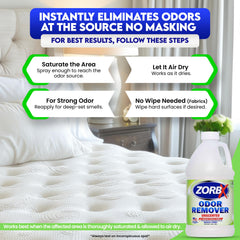 ZORBX Unscented Odor Eliminator for indoor use keeps rooms fresh without fragrance