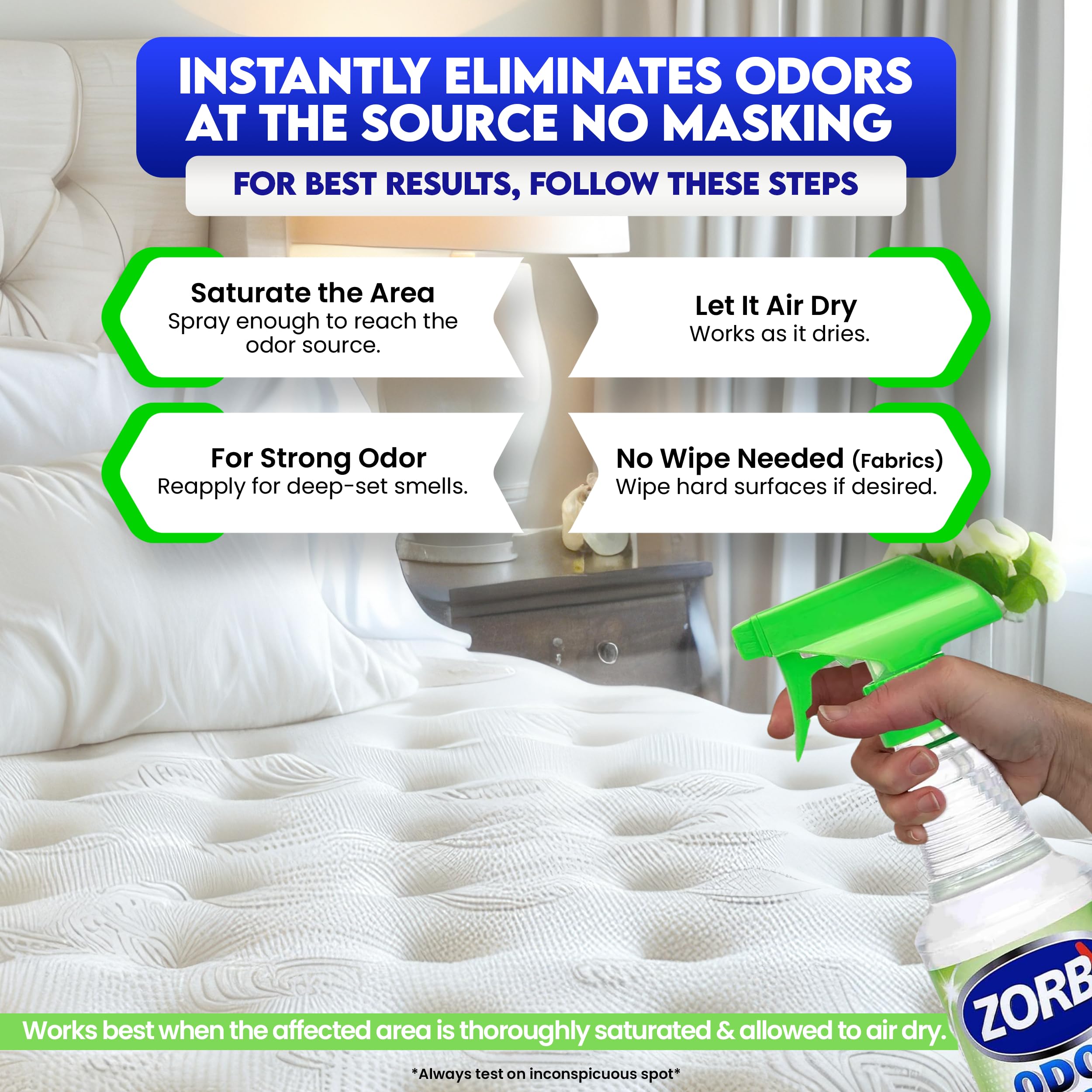 ZORBX unscented odor remover used in an office room for a fresher environment