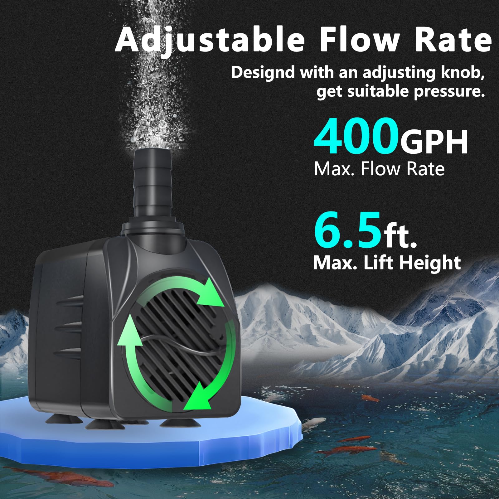 Zoronk submersible pump with anti-deformation tubing in use.