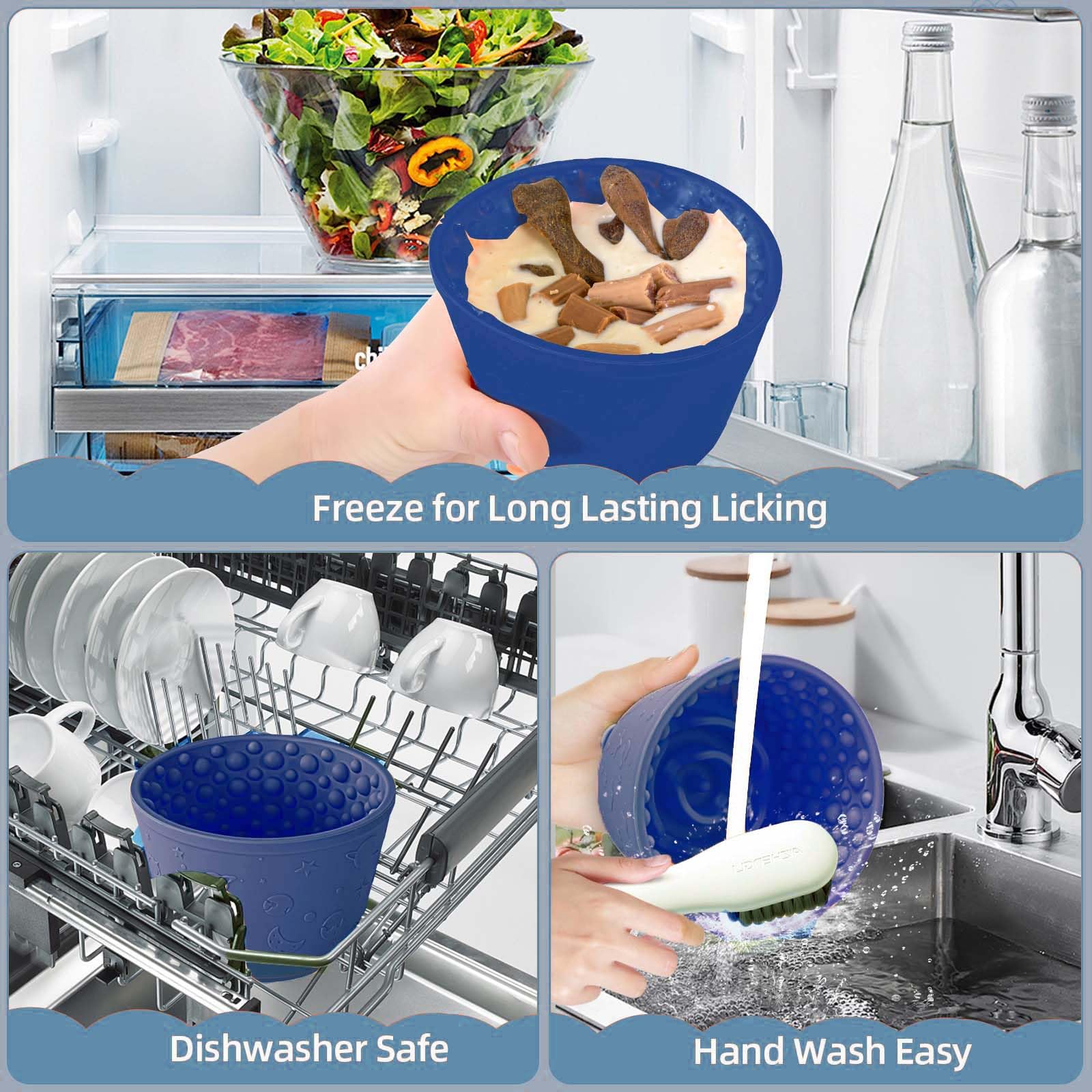 ZOURYNUA 12oz capacity bowl for dogs of all sizes.
