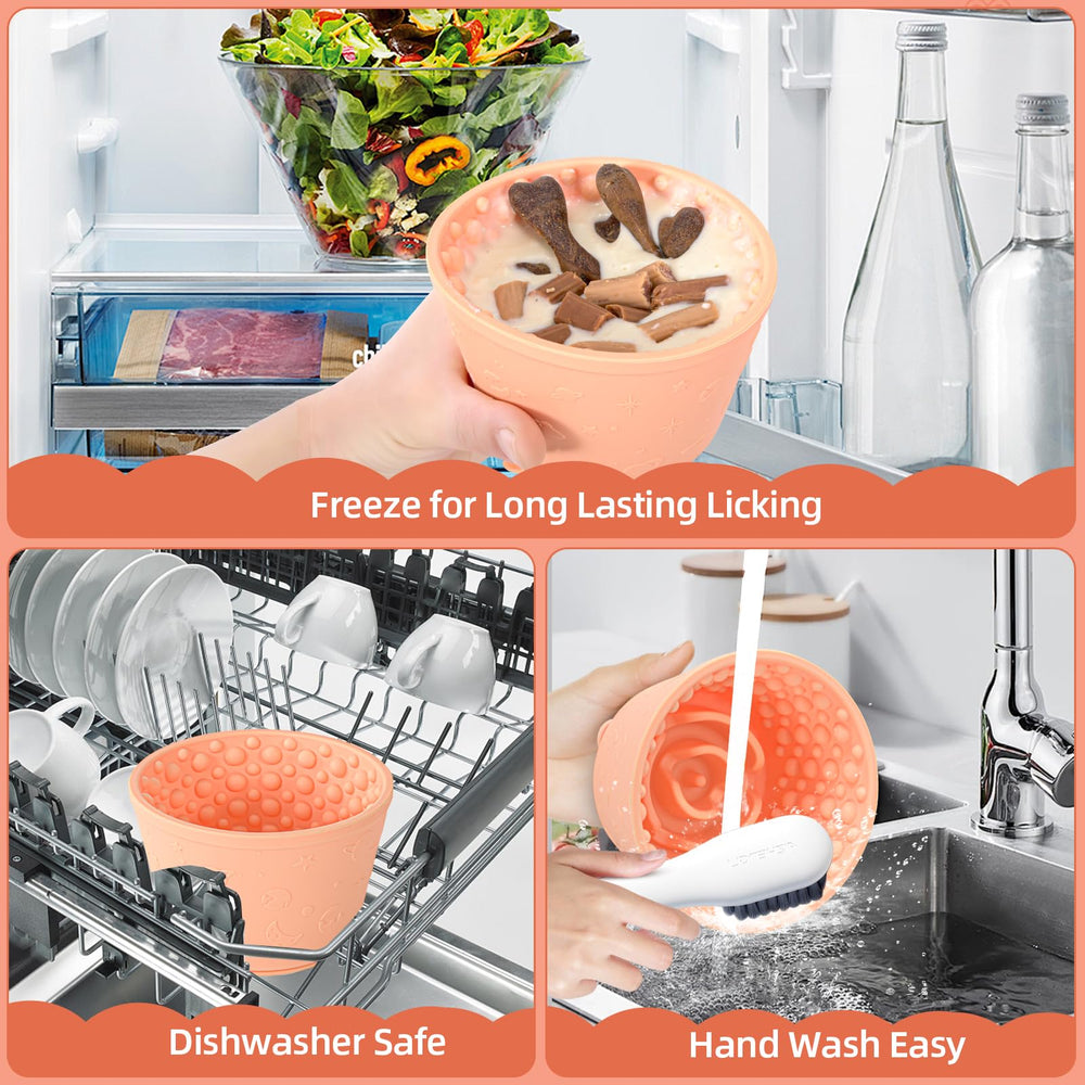 ZOURYNUA BPA-free silicone bowl withstands dishwasher cleaning for busy households.