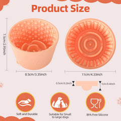 ZOURYNUA dog slow feeder bowl close-up—BPA-free silicone and easy cleaning.