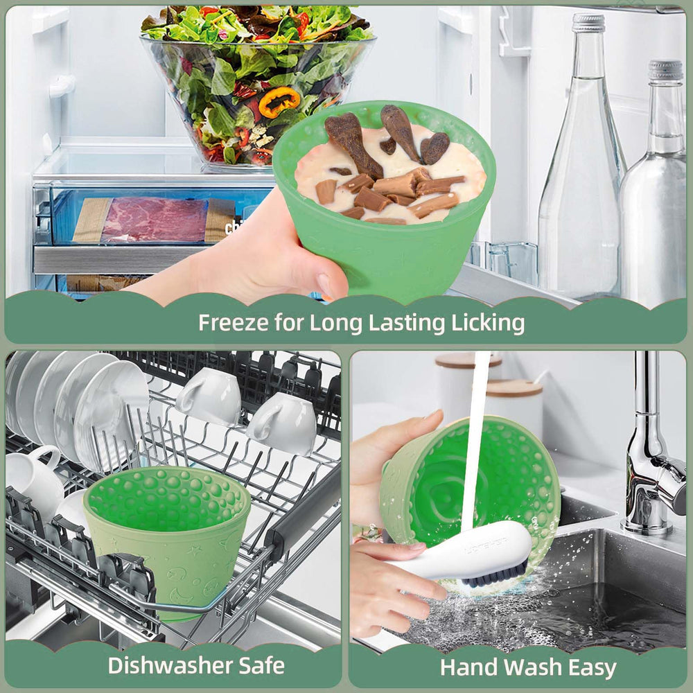 ZOURYNUA dishwasher-safe silicone bowl for easy cleaning