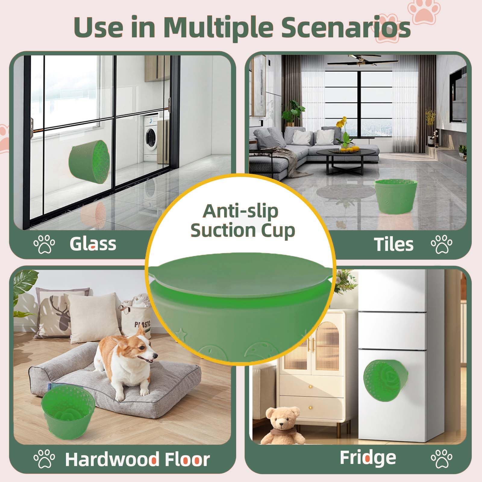 ZOURYNUA non-slip suction cup keeps the bowl steady during feeding