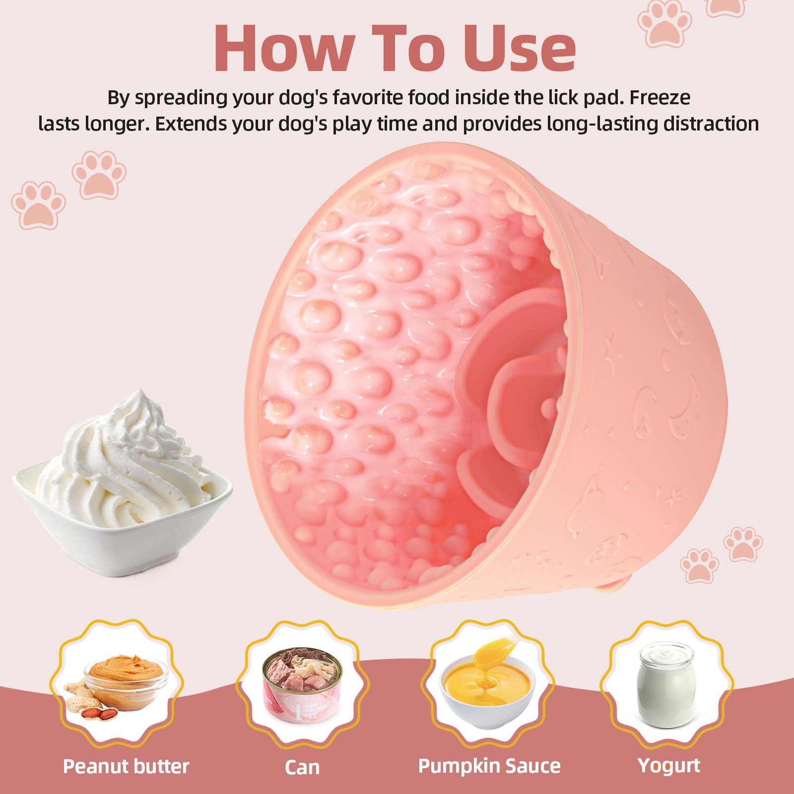 ZOURYNUA freezer-friendly treat inside-dish pink
