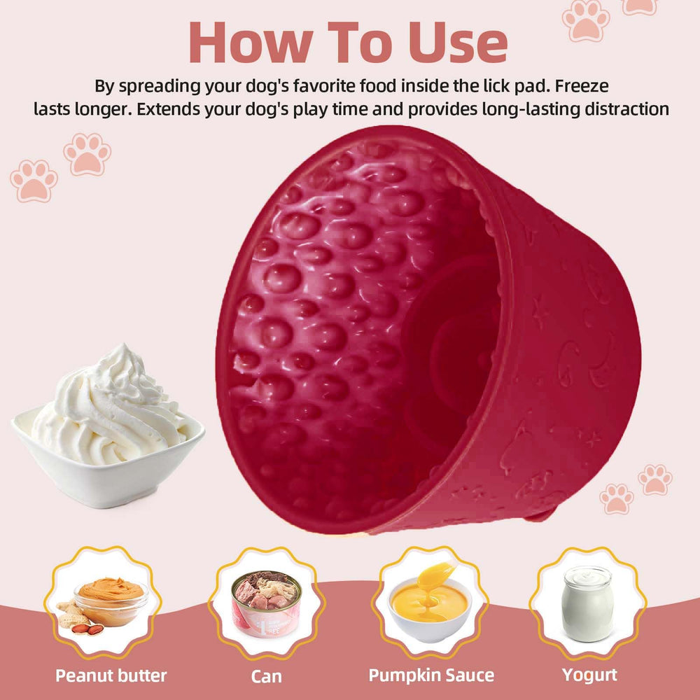 ZOURYNUA freeze-friendly inside allows spreading treats for longer licking interactions.