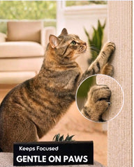 ZOVRION beige corner-wall scratch mat with self-adhesive back for secure mounting.
