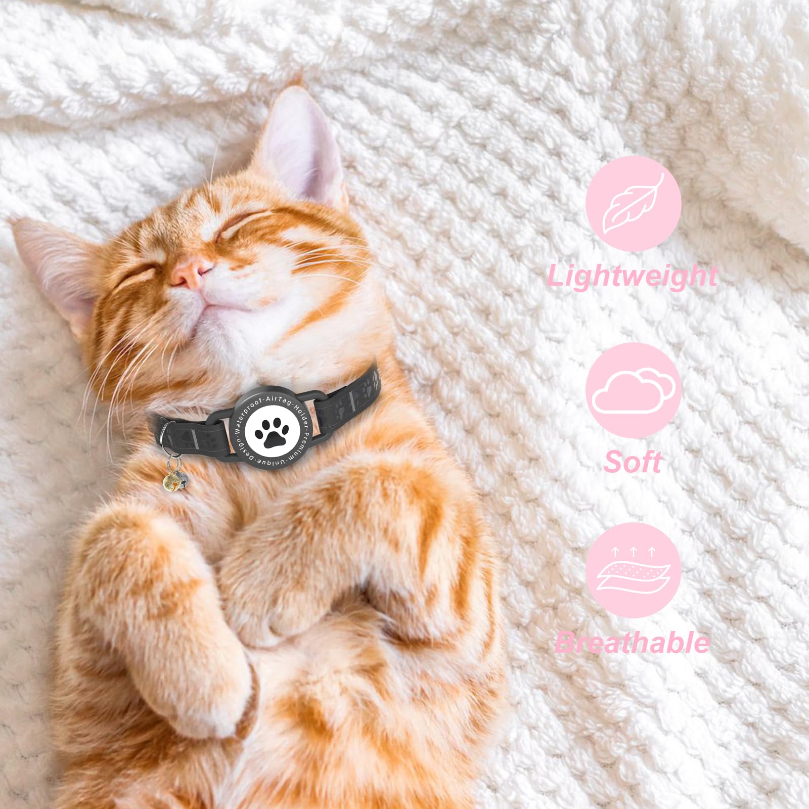 ZOWPET adjustable collar fits 8.66 to 13.78 inches for comfort