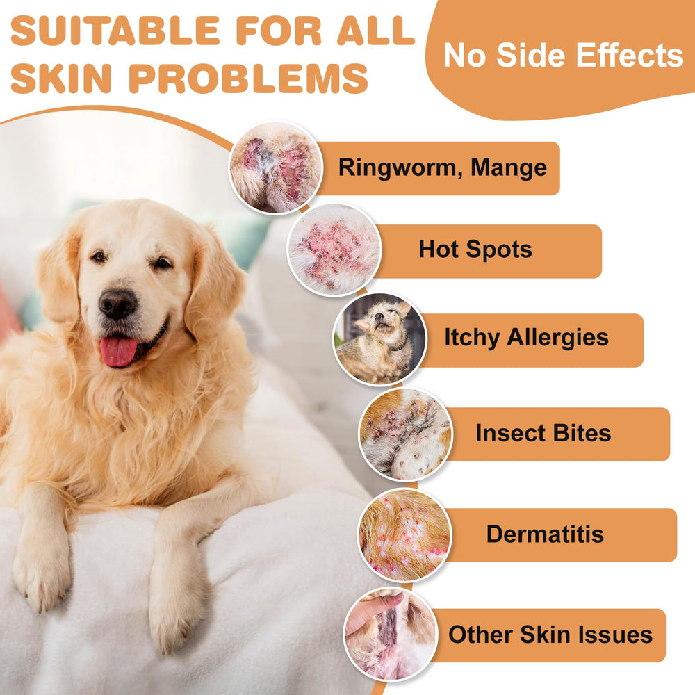 ZOXY Lime Sulfur Cream applied to a dog's skin for relief.