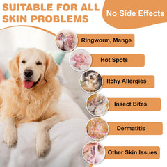 ZOXY Lime Sulfur Cream applied to a dog's skin for relief.