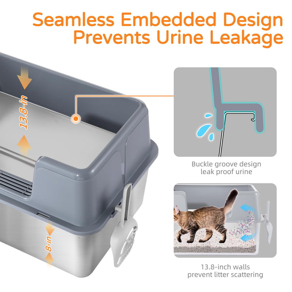 ZOZOO anti-urine leakage design keeps urine contained for messy cats.