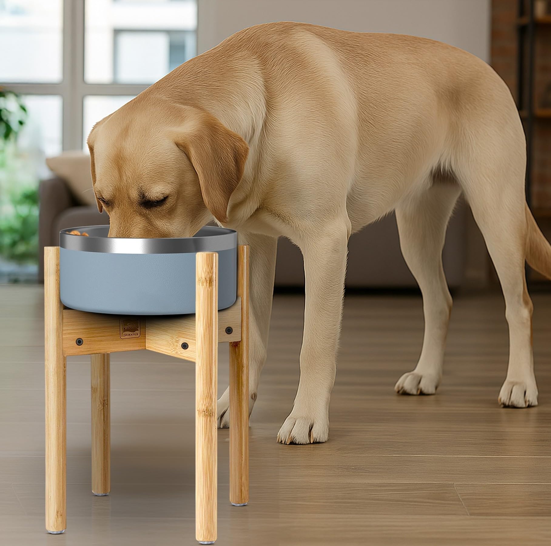ZPirates elevated stand deters ground pests while keeping meals tidy.