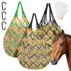 Zquilabon 40-inch slow-feed hay net prolongs grazing and reduces waste.