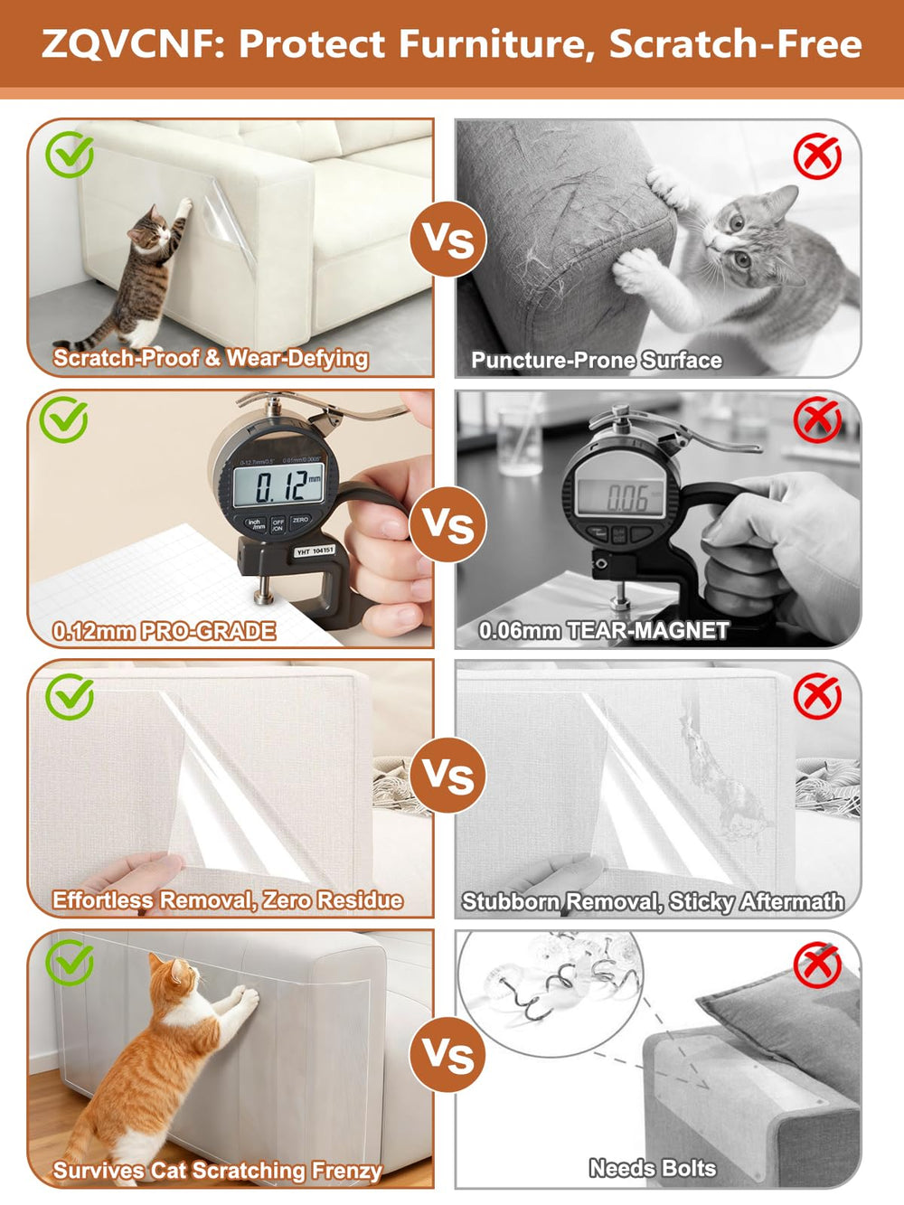 ZQVCNF no-trace adhesive leaves no marks after removal.