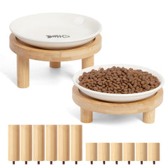 ZQYSTT adjustable cat bowl stand with two bowls for easy, comfortable meals