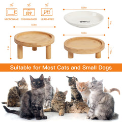 ZQYSTT elevated feeder at two heights for cats of all sizes