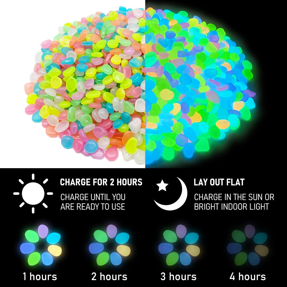 ZRAIUPUSA glow stones light steps for safe night navigation.