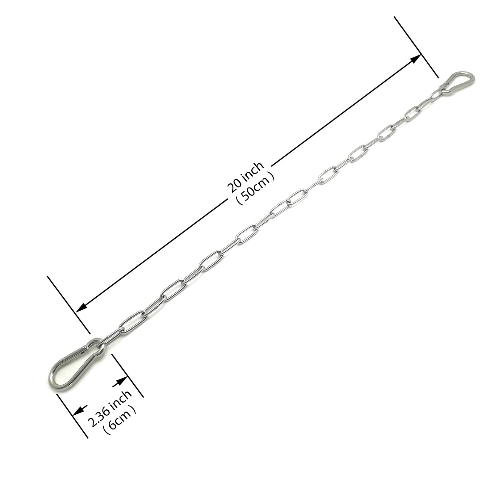 ZRruowin gate chain installation with spring hooks for quick, tool-free setup
