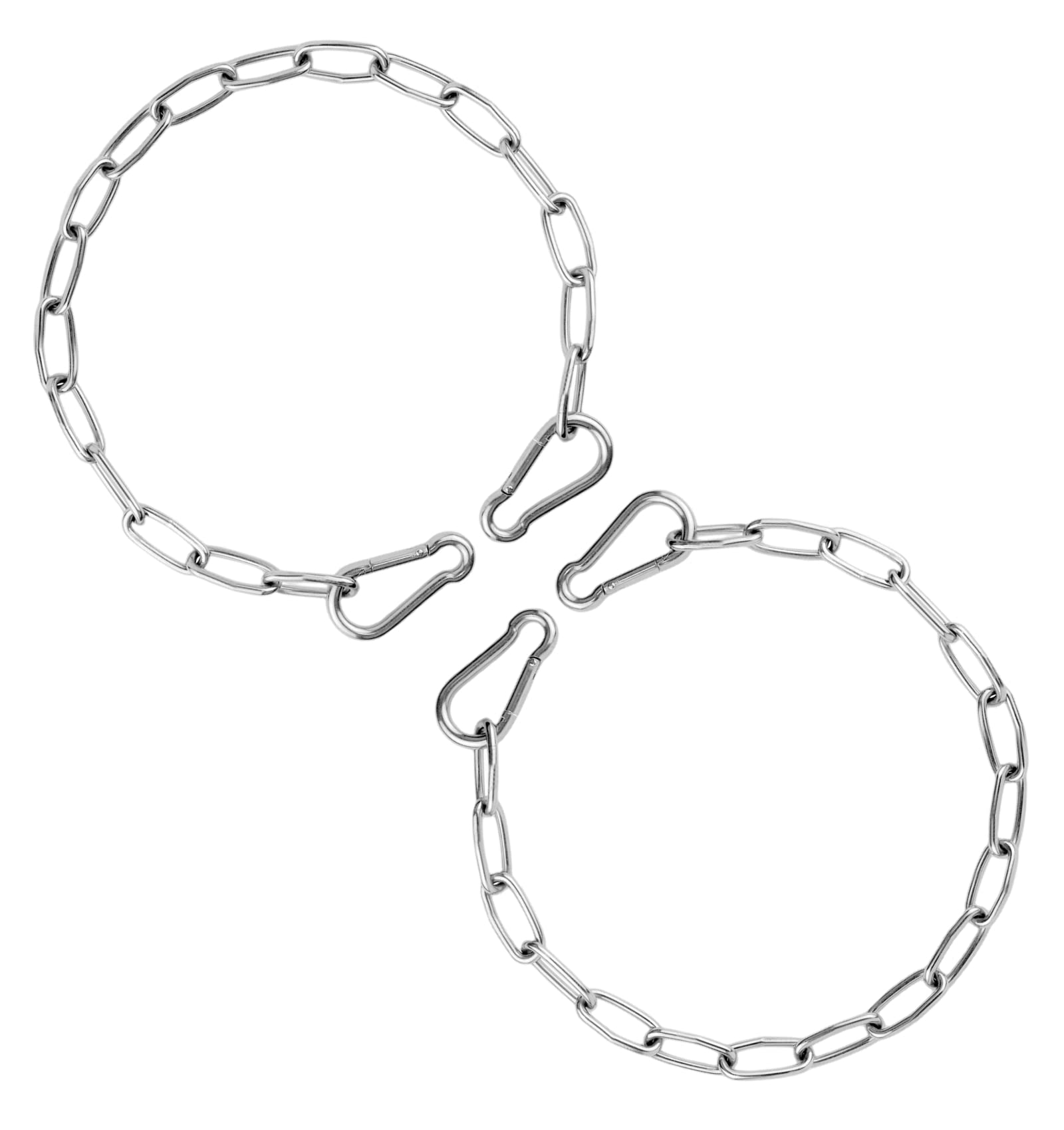ZRruowin gate chain on an outdoor fence with sturdy hooks for secure access