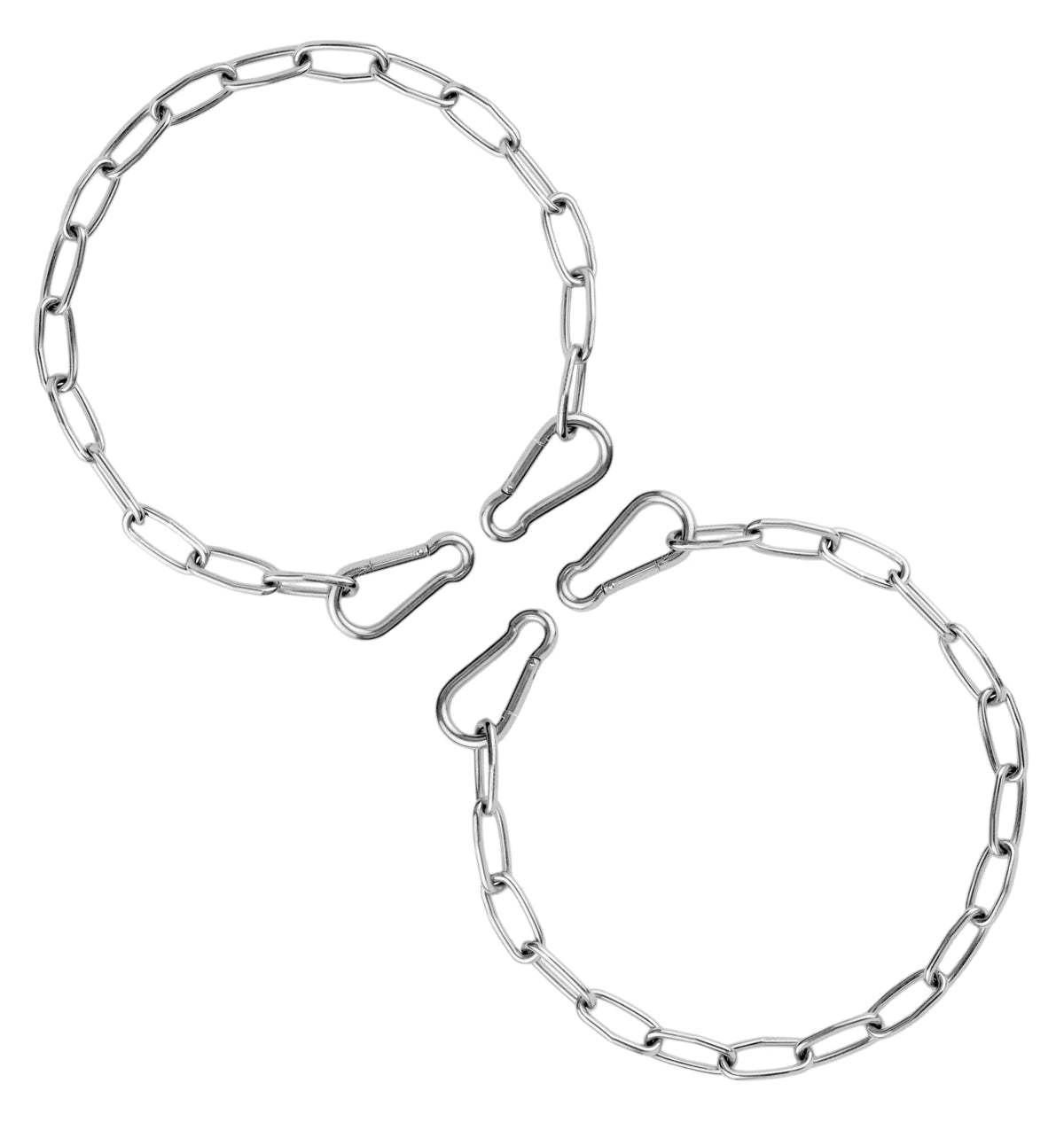 ZRruowin gate chain on an outdoor fence with sturdy hooks for secure access