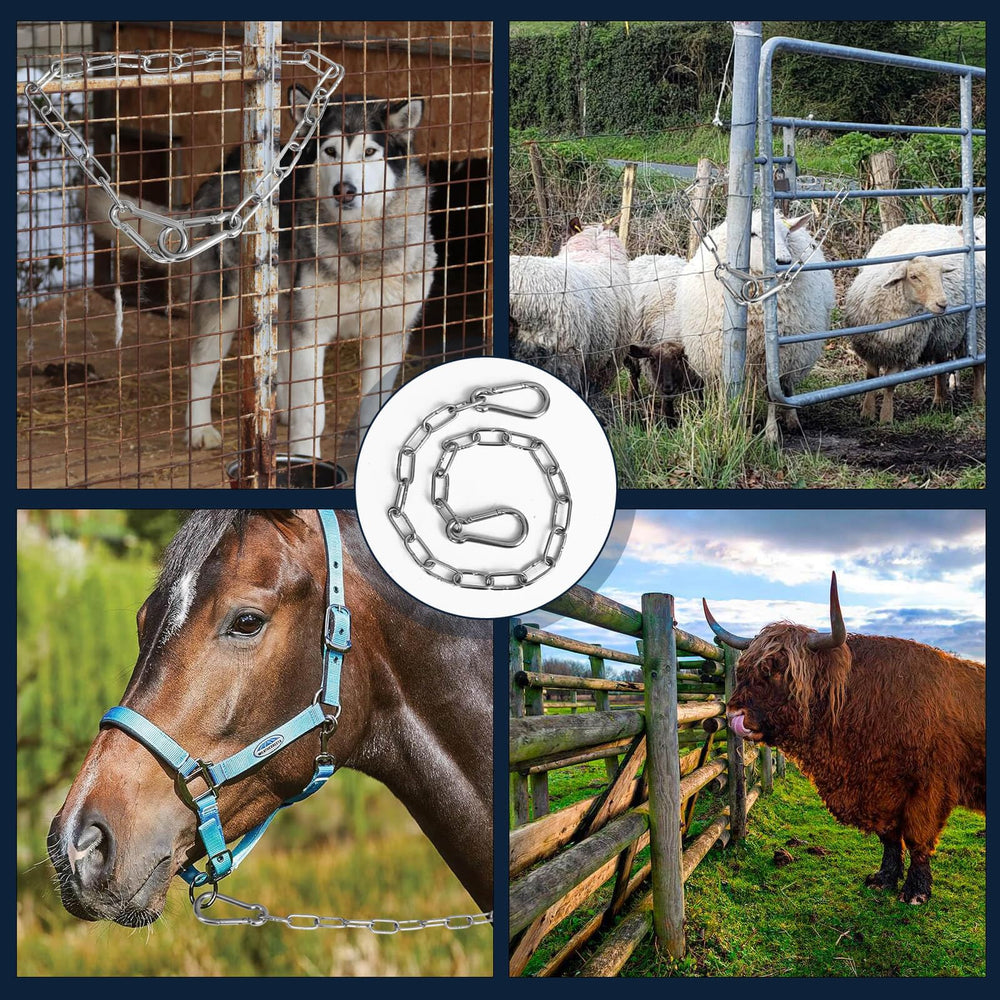 ZRruowin gate chain securing a pet area to keep animals contained