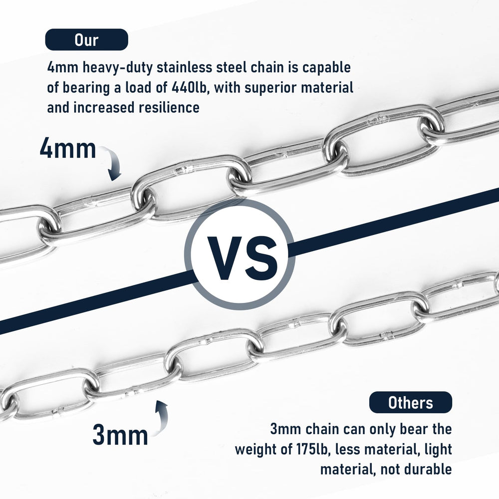 ZRruowin stainless steel gate chain designed for tough construction and weather resistance